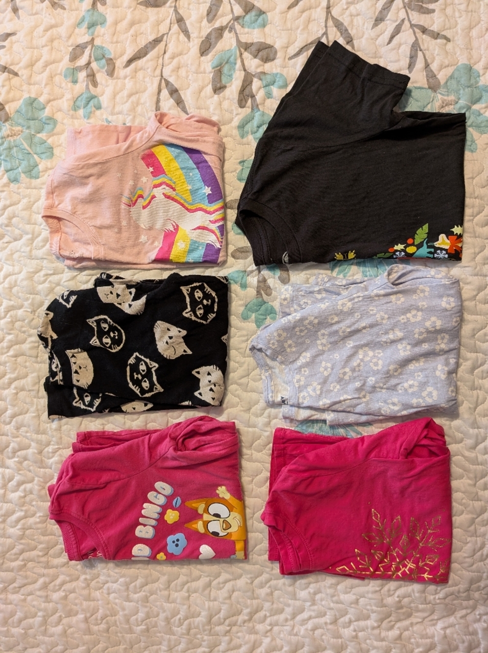 6 Girls T-Shirts Size 7/8